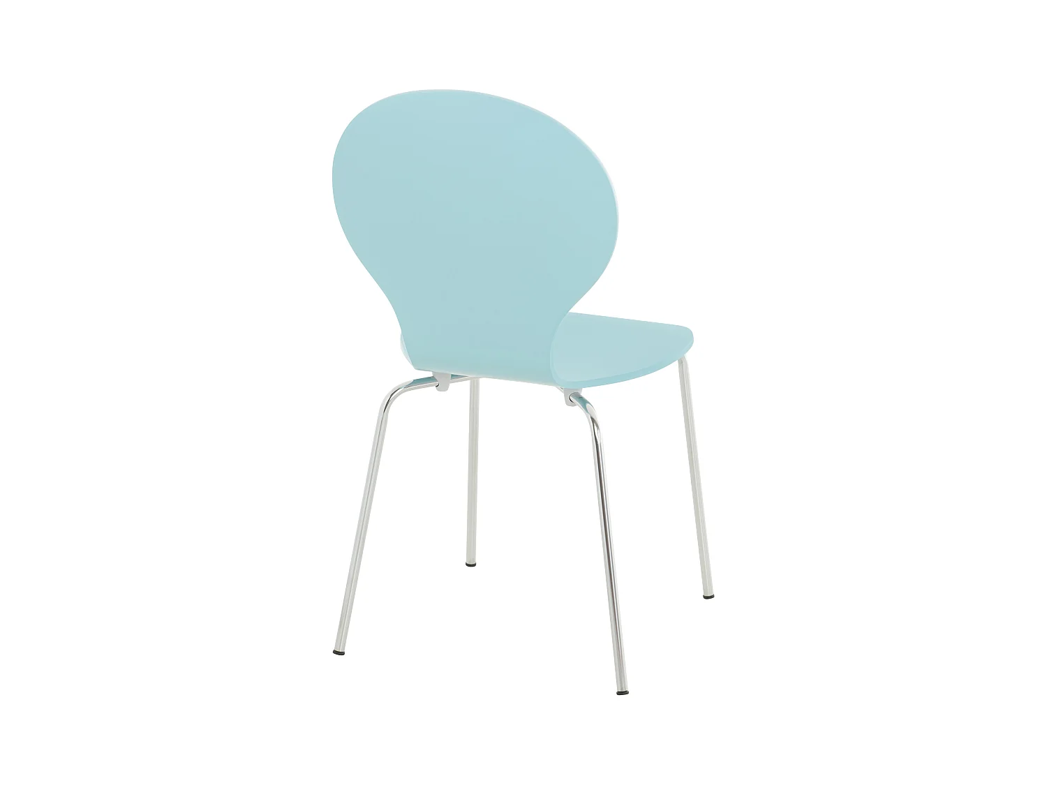 Lot de 8  Chaise de conférence - Bois - Bleu clair - DIEGO