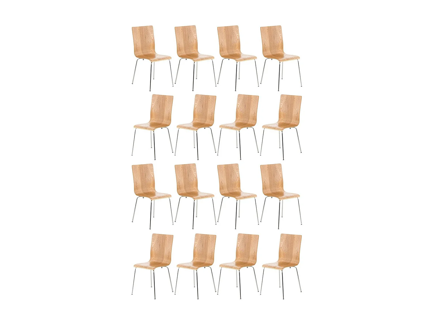 Lot de 16  Chaise de conférence - Bois & Antique - Chêne - PEPE