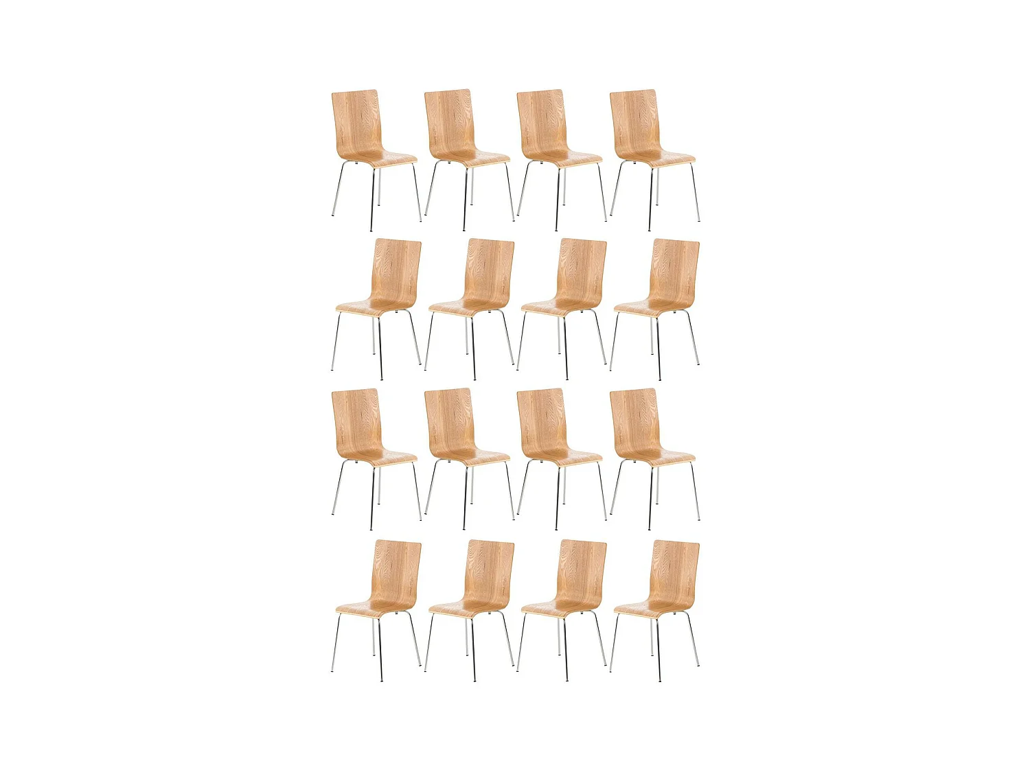 Lot de 16  Chaise de conférence - Bois & Antique - Chêne - PEPE