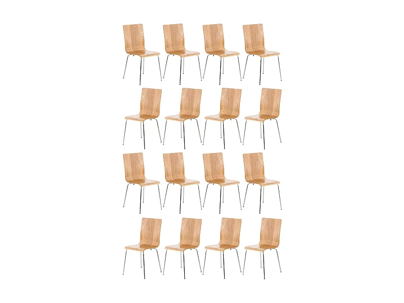 Lot de 16  Chaise de conférence - Bois & Antique - Chêne - PEPE