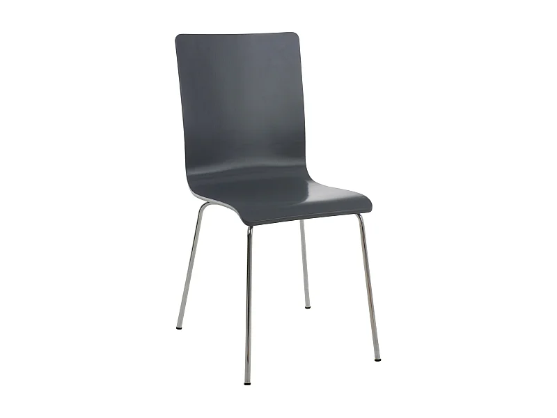 Konferenzstuhl - Holz - grau - Pepe