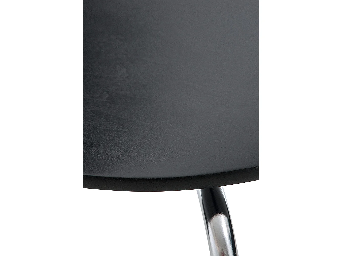 Lot de 4  Chaise de conférence - Bois & Acier inoxydable - Noir - DIEGO