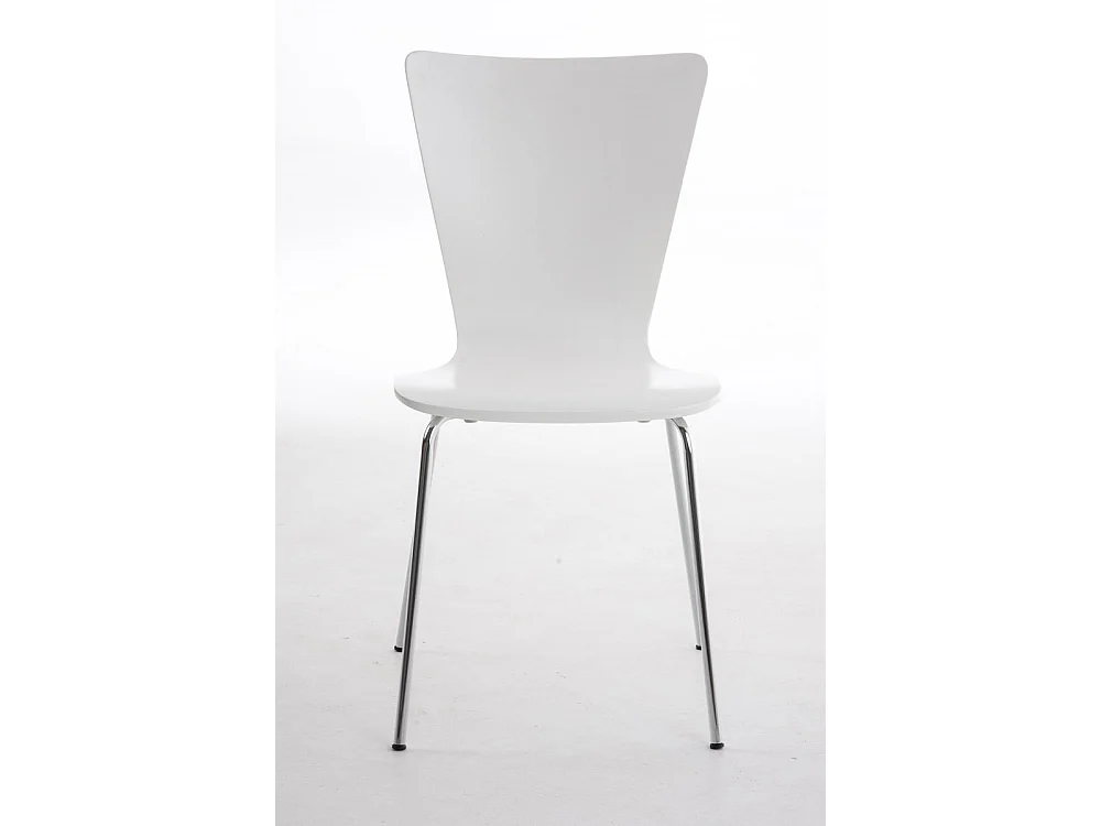 Lot de 16  Chaise de conférence - Bois & Blanc - Blanc - Aaron