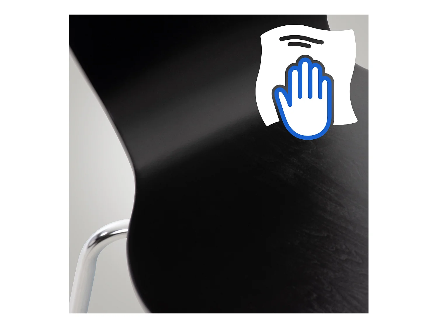Chaise de conférence - Bois - Noir - Calisto