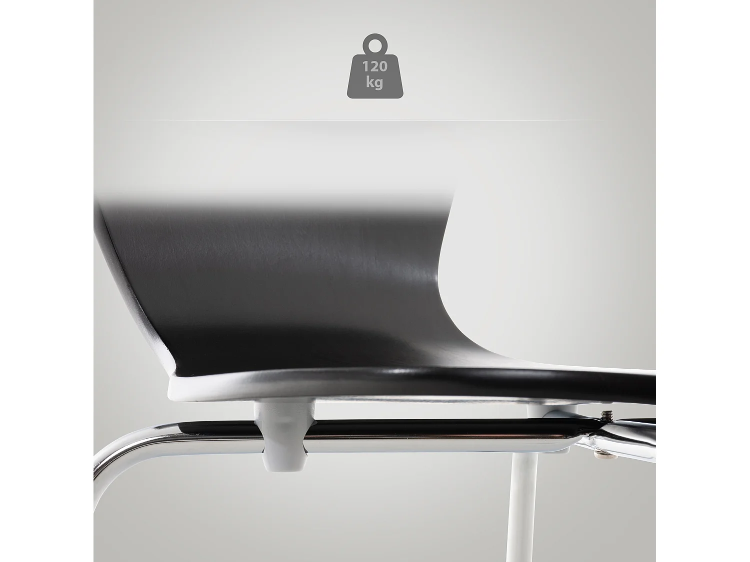 Chaise de conférence - Bois - Noir - Calisto