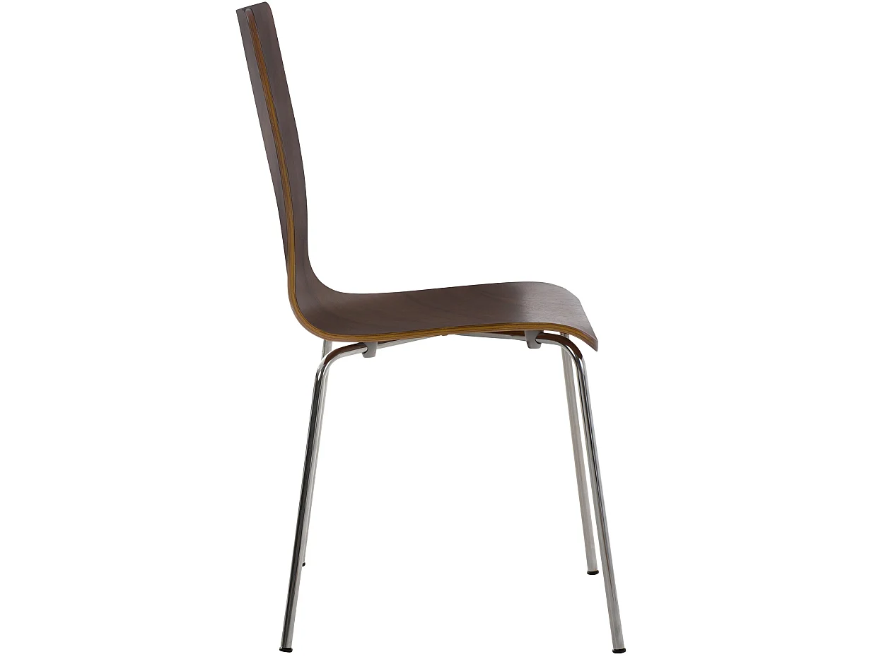 Lot de 4  Chaise de conférence - Bois & Nature - Noyer - PEPE