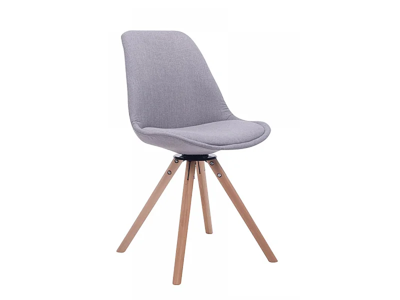 Chaise de conférence - Tissu & Bois - Gris - Troyes