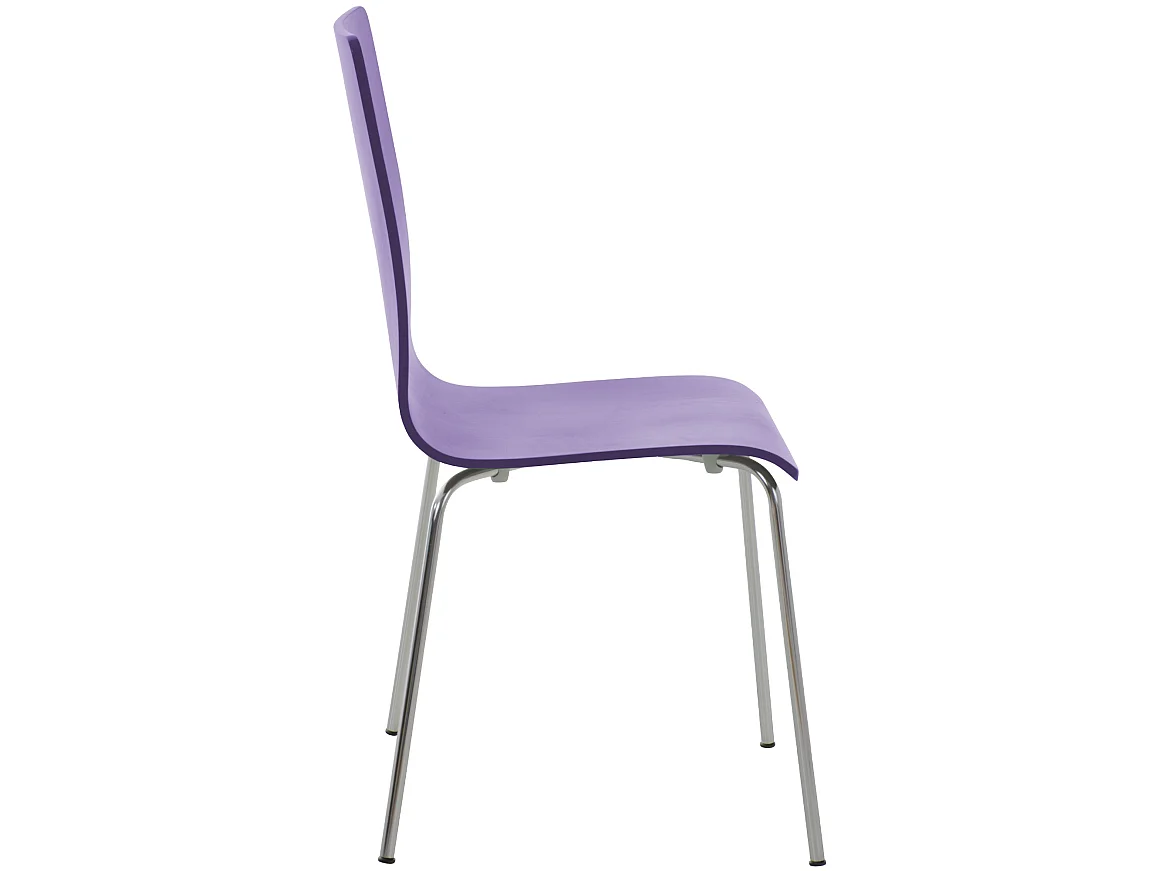 Lot de 4  Chaise de conférence - Bois & Nature - Violet - PEPE