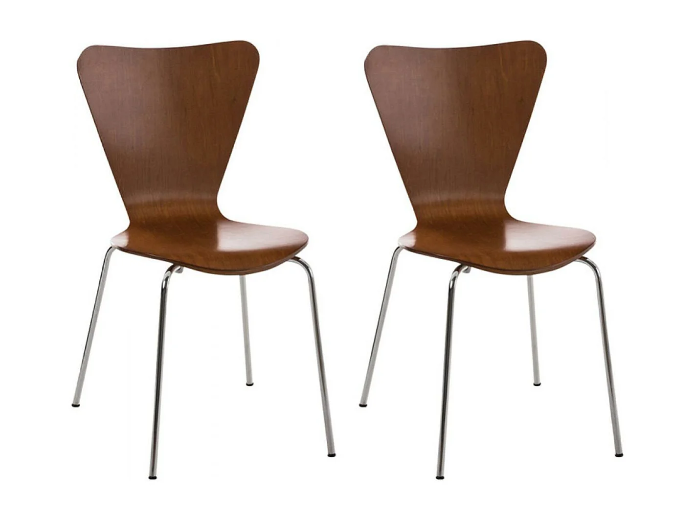 Set van 2  Conferentiestoelen - Hout - bruin - Calisto