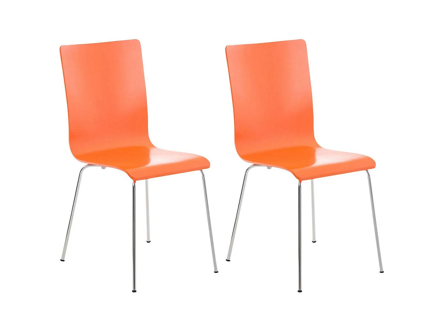 Lot de 2  Chaise de conférence - Bois & Antique - Orange - PEPE