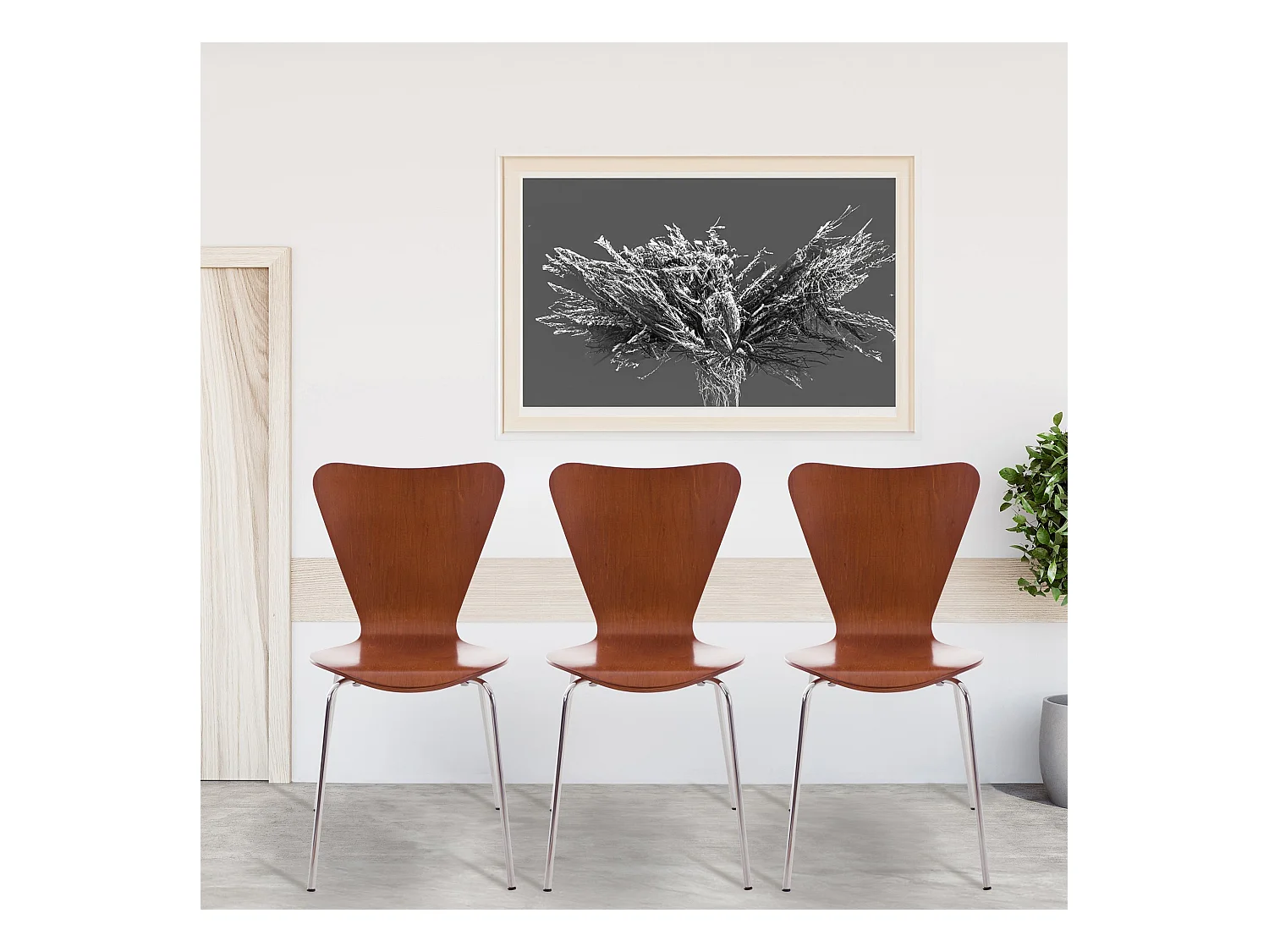 Chaise de conférence - Bois - Marron - Calisto