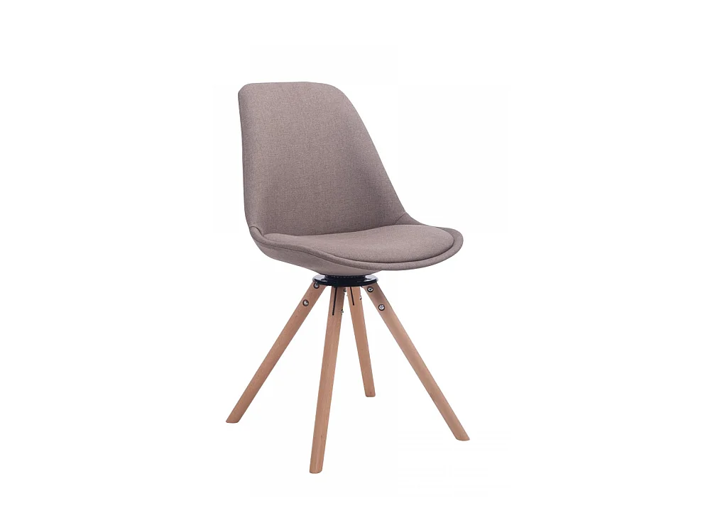 Chaise de conférence - Tissu & Bois - Taupe - Troyes