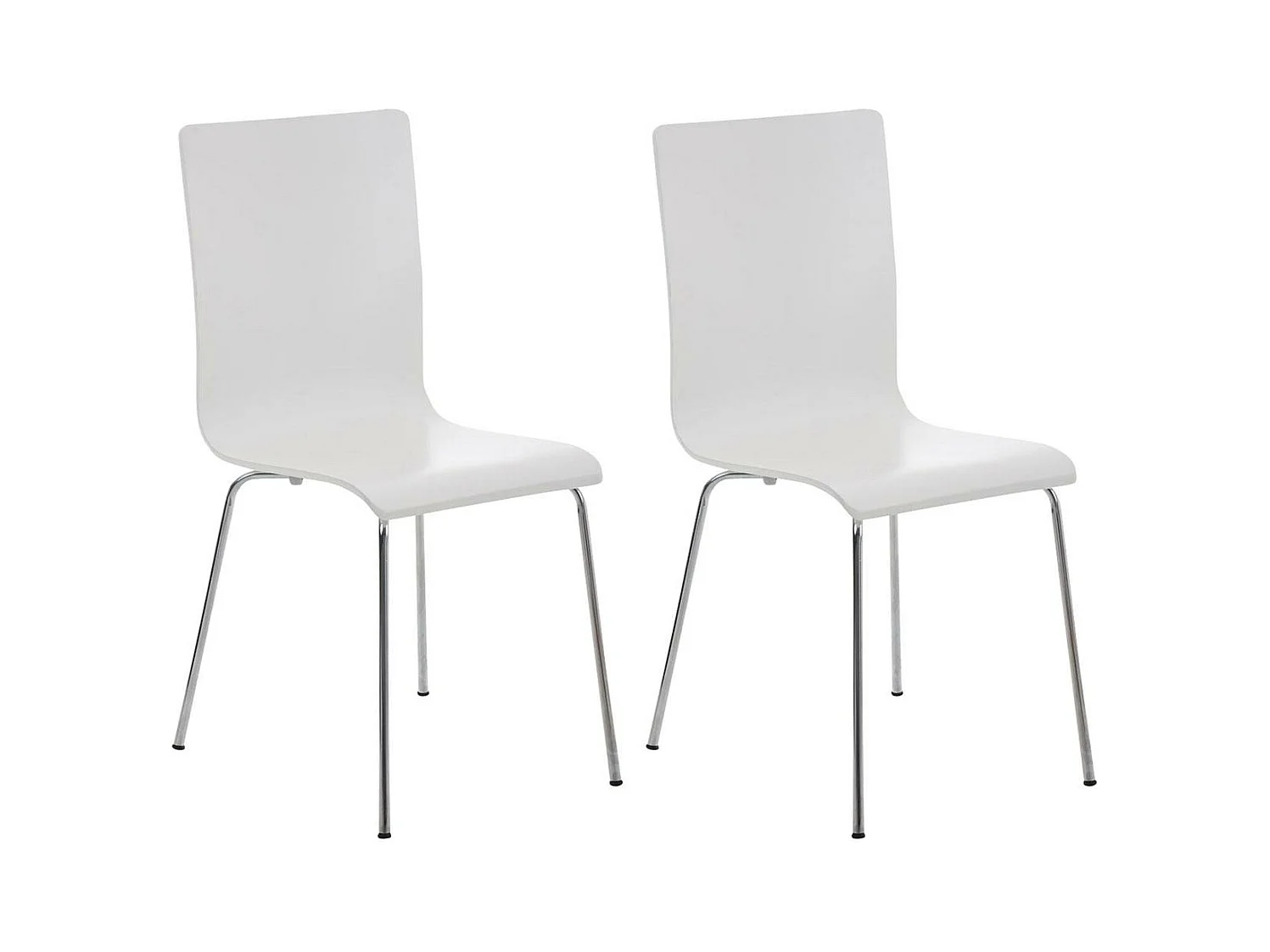 Lot de 2  Chaise de conférence - Bois & Antique - Blanc - PEPE