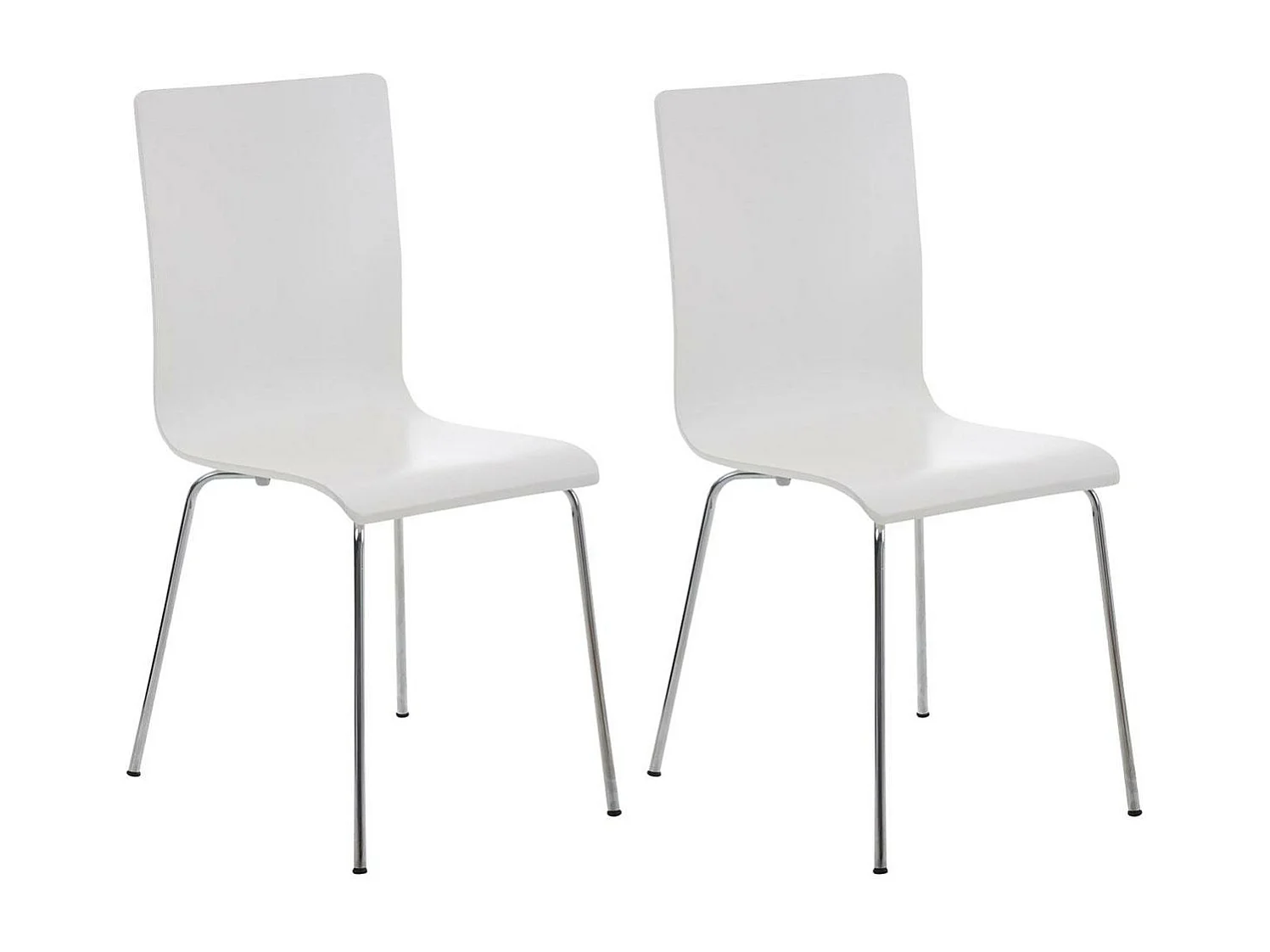 Lot de 2  Chaise de conférence - Bois & Antique - Blanc - PEPE