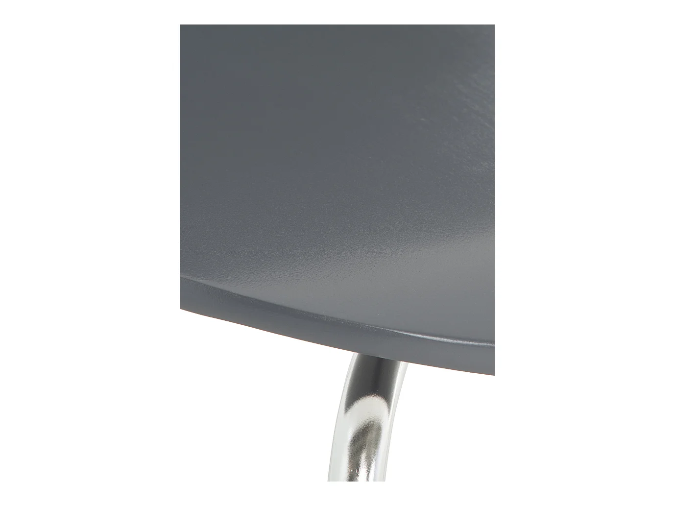 Lot de 4  Chaise de conférence - Bois - Gris - DIEGO