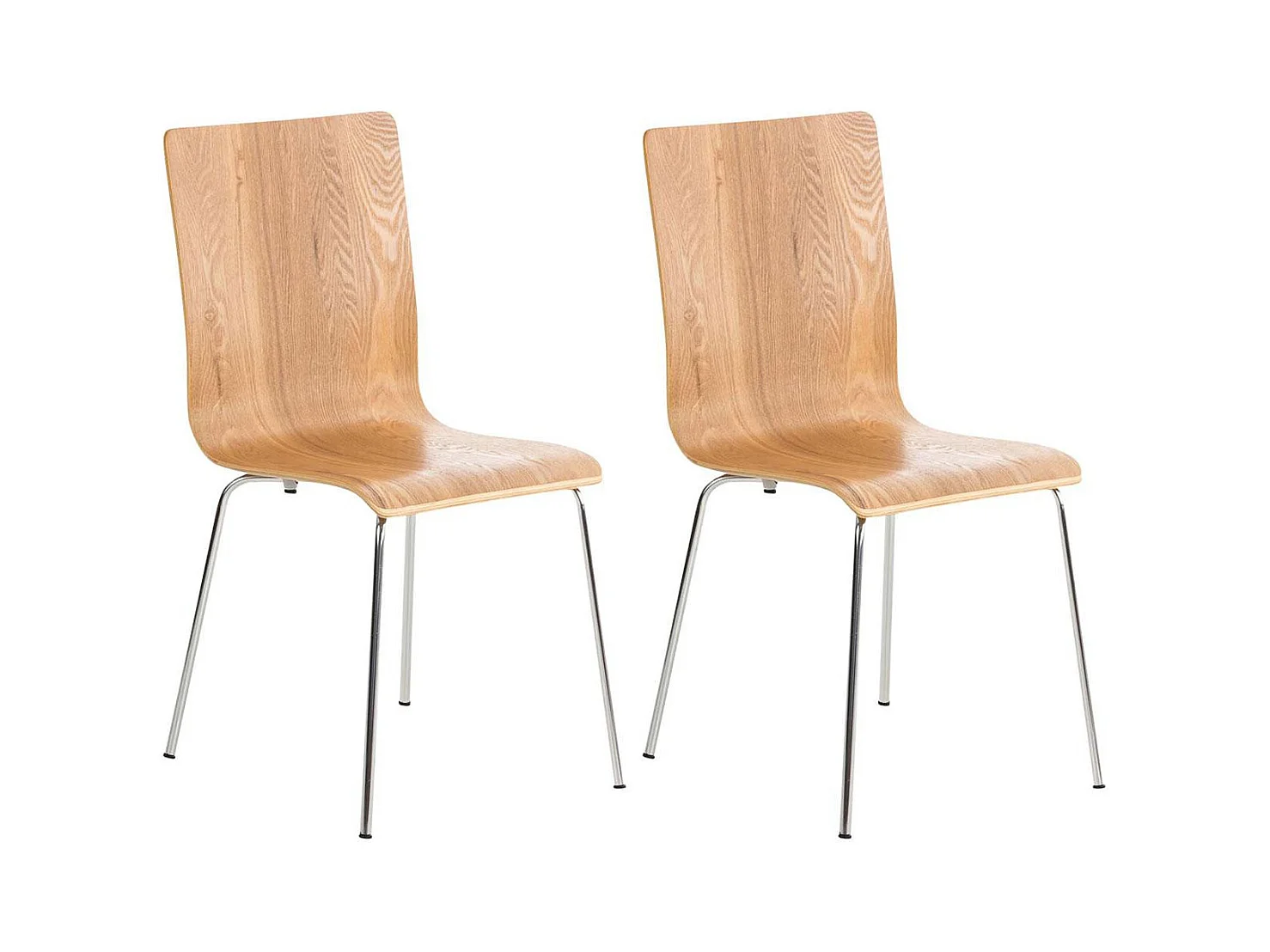 Lot de 2  Chaise de conférence - Bois & Antique - Chêne - PEPE