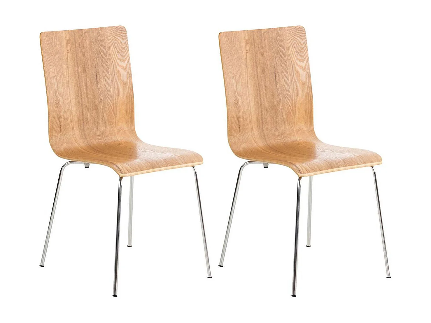 Lot de 2  Chaise de conférence - Bois & Antique - Chêne - PEPE