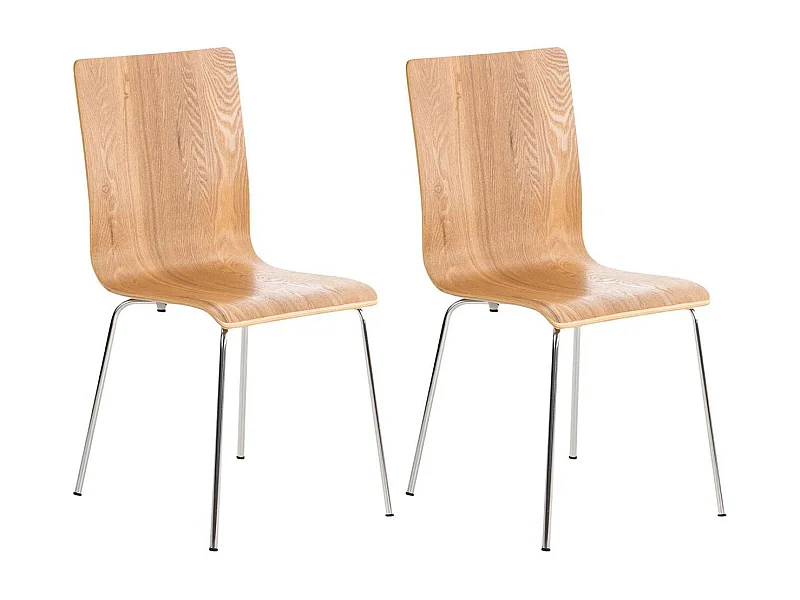 Lot de 2  Chaise de conférence - Bois & Antique - Chêne - PEPE