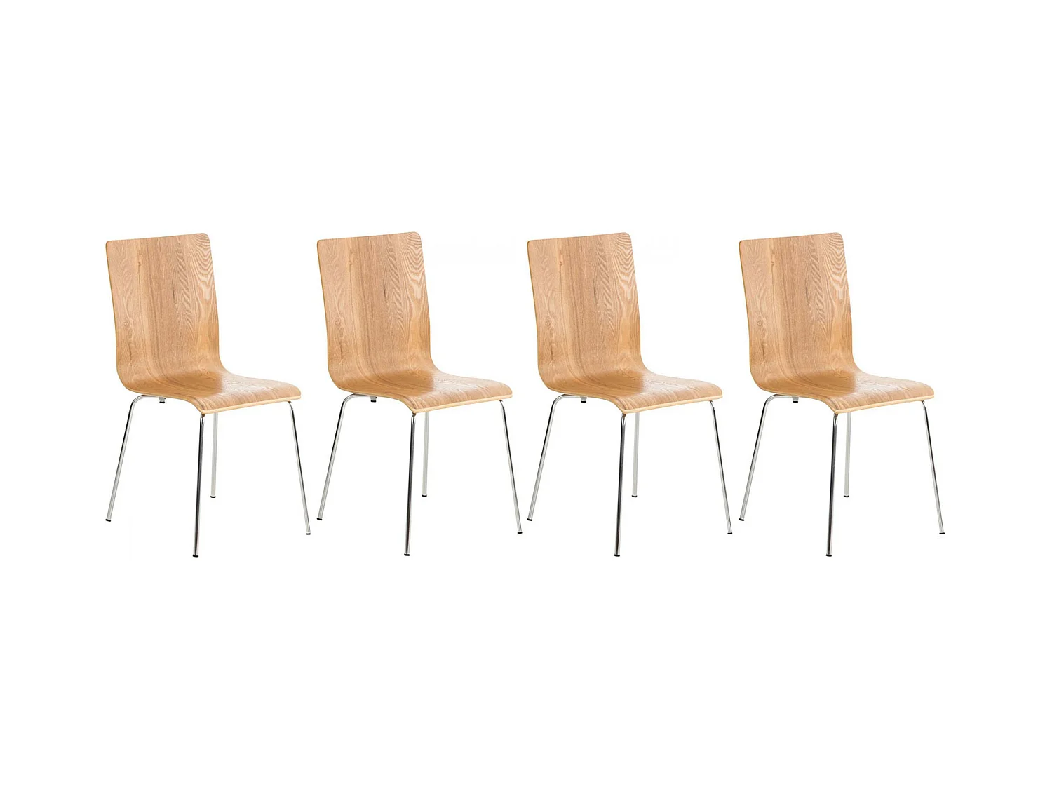Lot de 4  Chaise de conférence - Bois & Antique - Chêne - PEPE