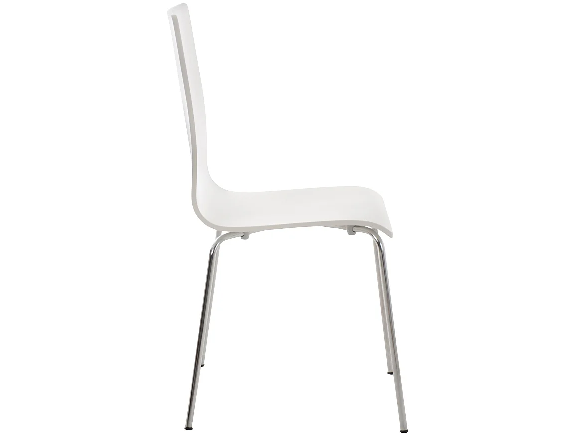 Lot de 4  Chaise de conférence - Bois & Nature - Blanc - PEPE