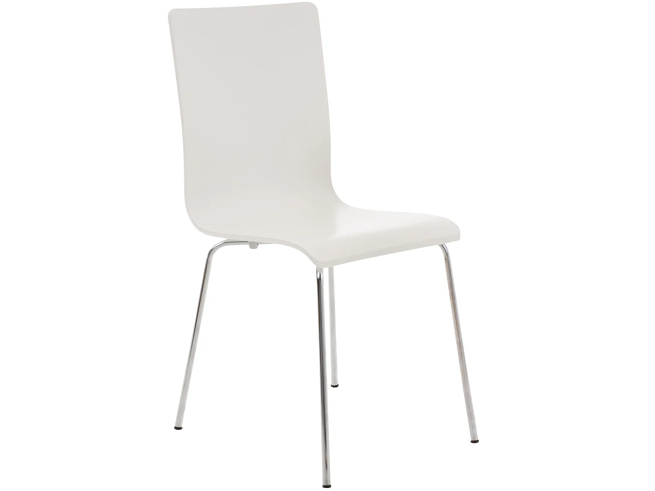 Lot de 4  Chaise de conférence - Bois & Nature - Blanc - PEPE