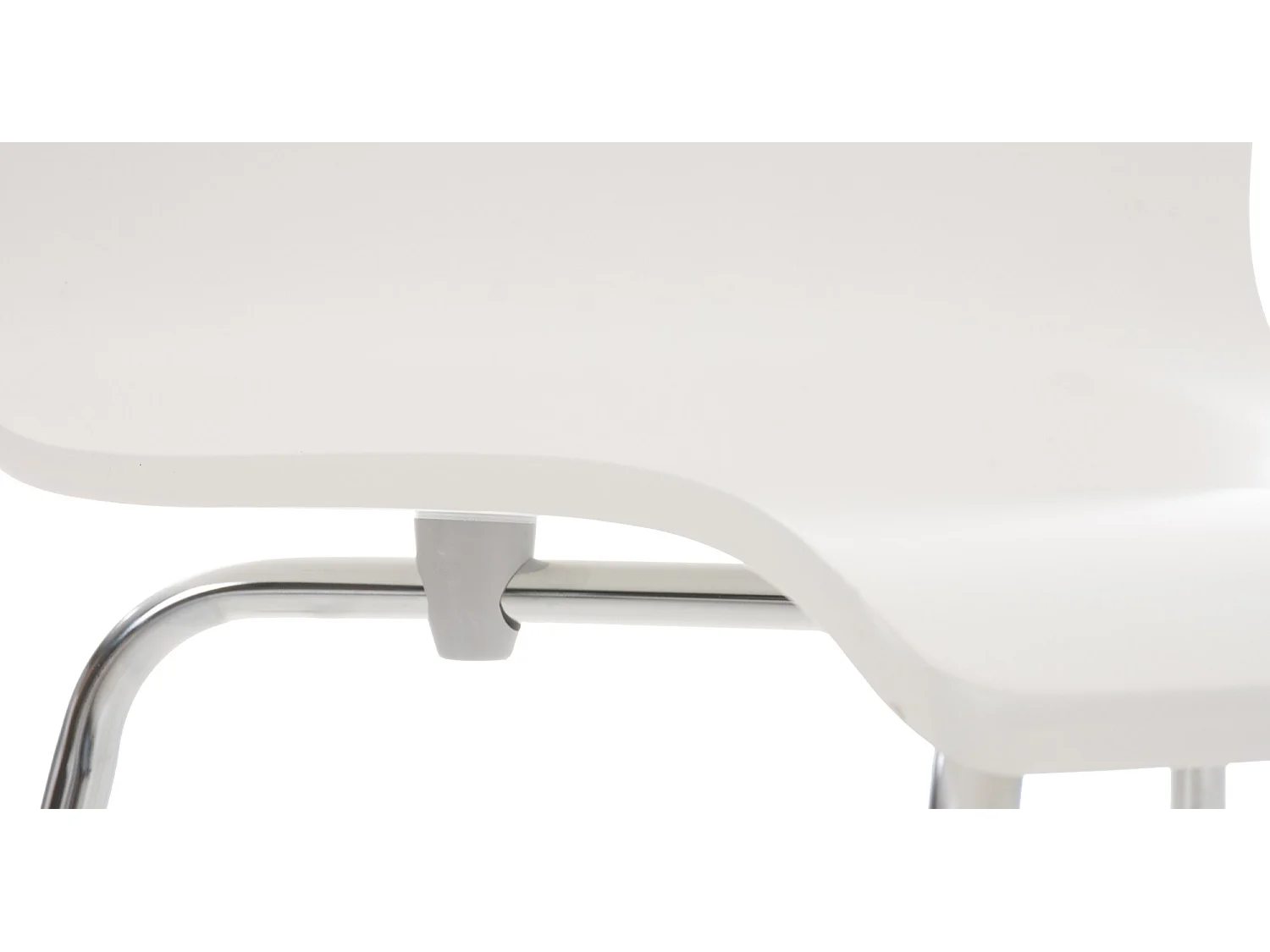 Lot de 4  Chaise de conférence - Bois & Nature - Blanc - PEPE