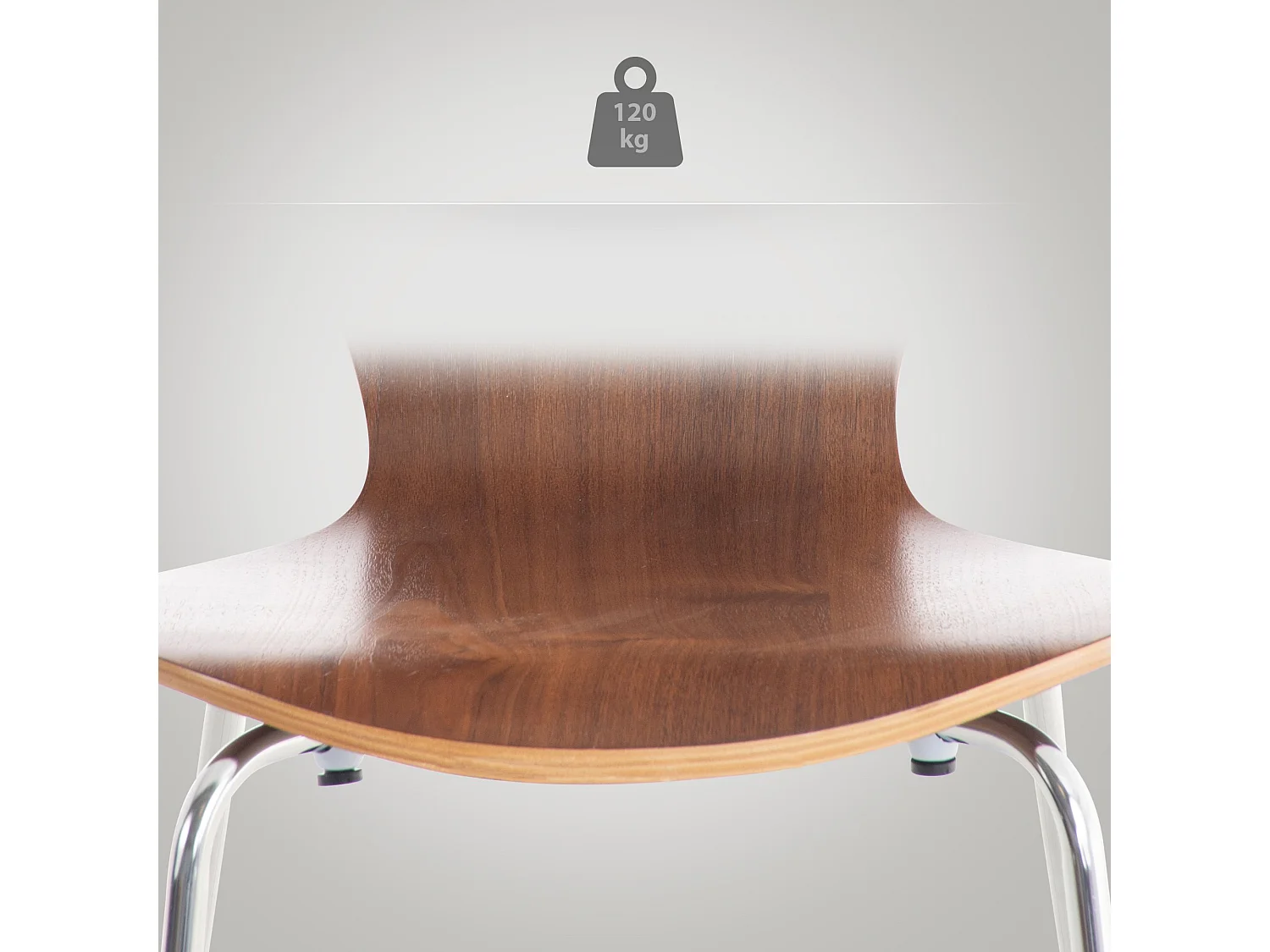 Conferentiestoelen - Hout & wit - walnoot - Calisto