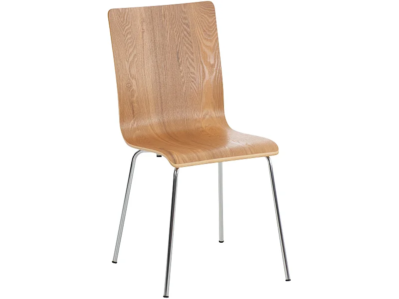 Konferenzstuhl - Holz & weiß - eiche - Pepe