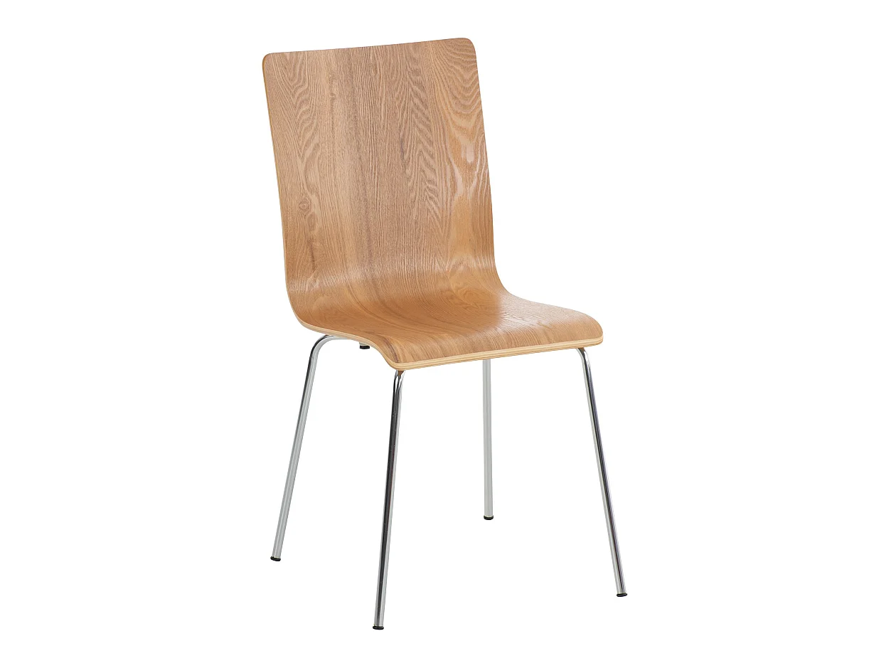 Chaise de conférence - Bois & Blanc - Chêne - Pepe