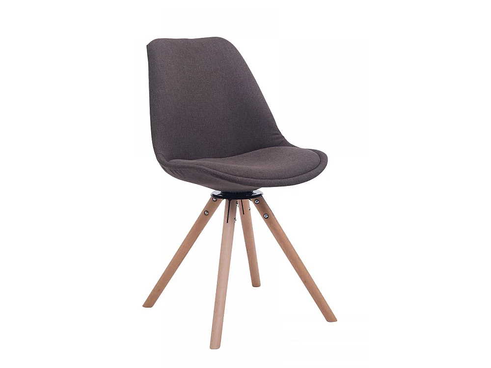 Chaise de conférence - Tissu & Bois - Gris foncé - Troyes