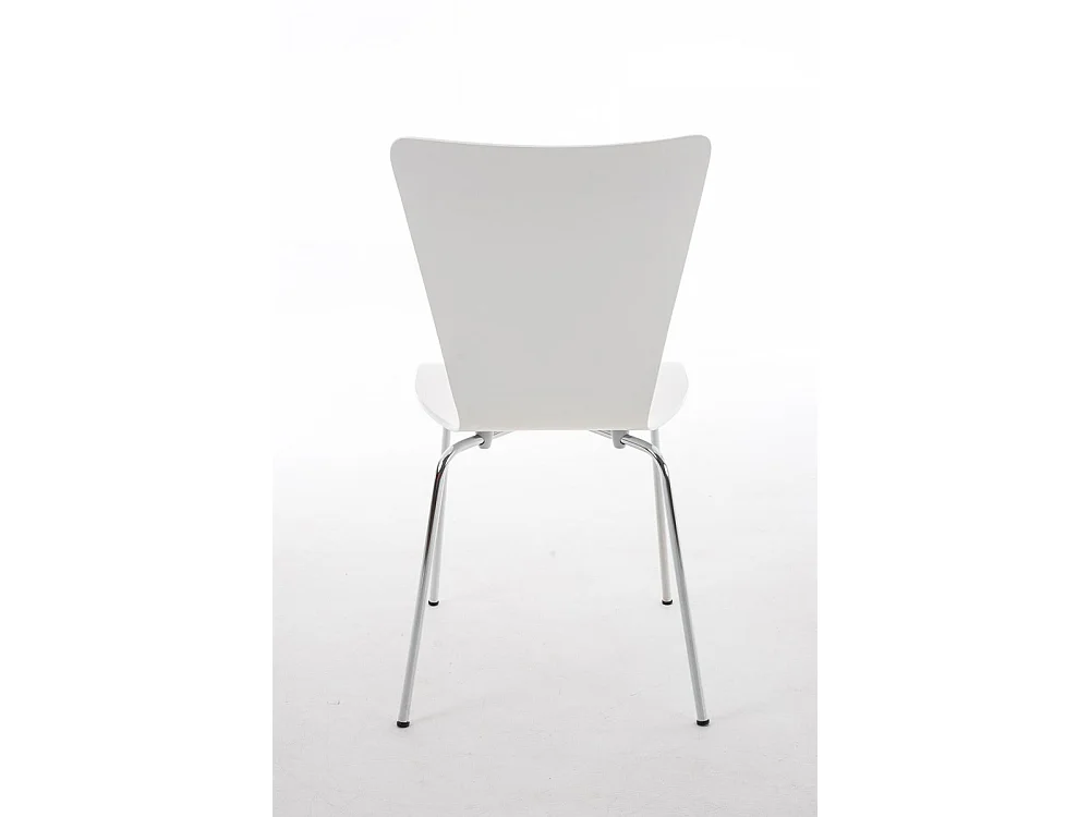 Lot de 4  Chaise de conférence - Bois & Blanc - Blanc - Aaron