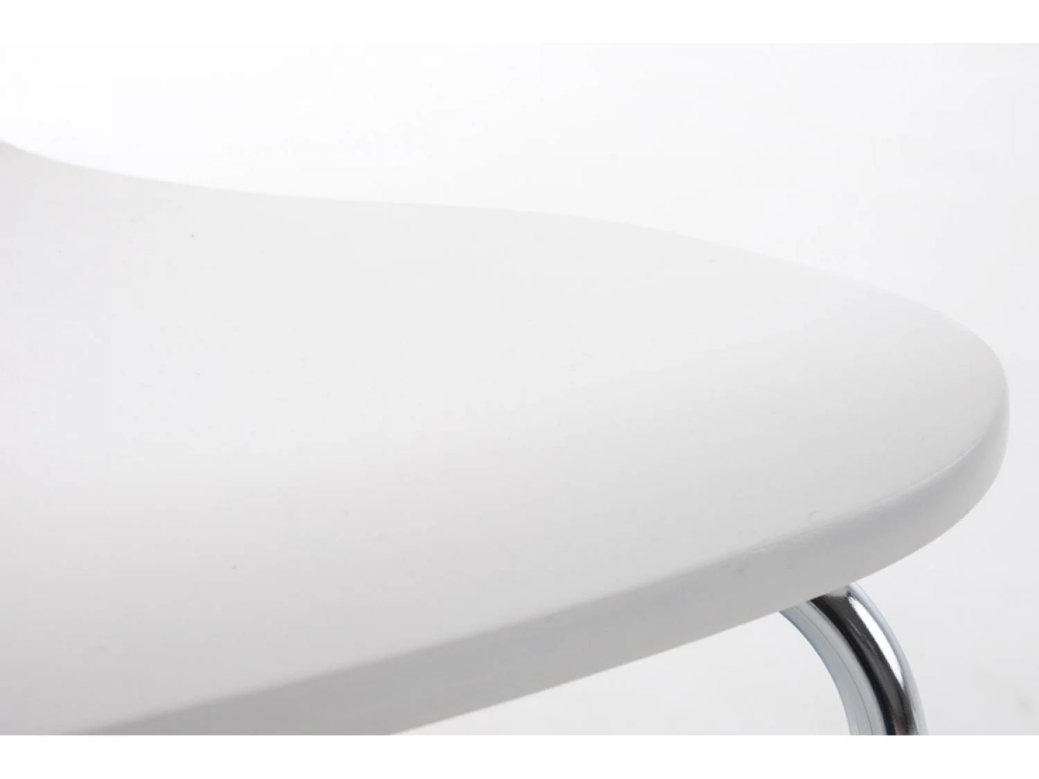 Lot de 4  Chaise de conférence - Bois & Blanc - Blanc - Aaron