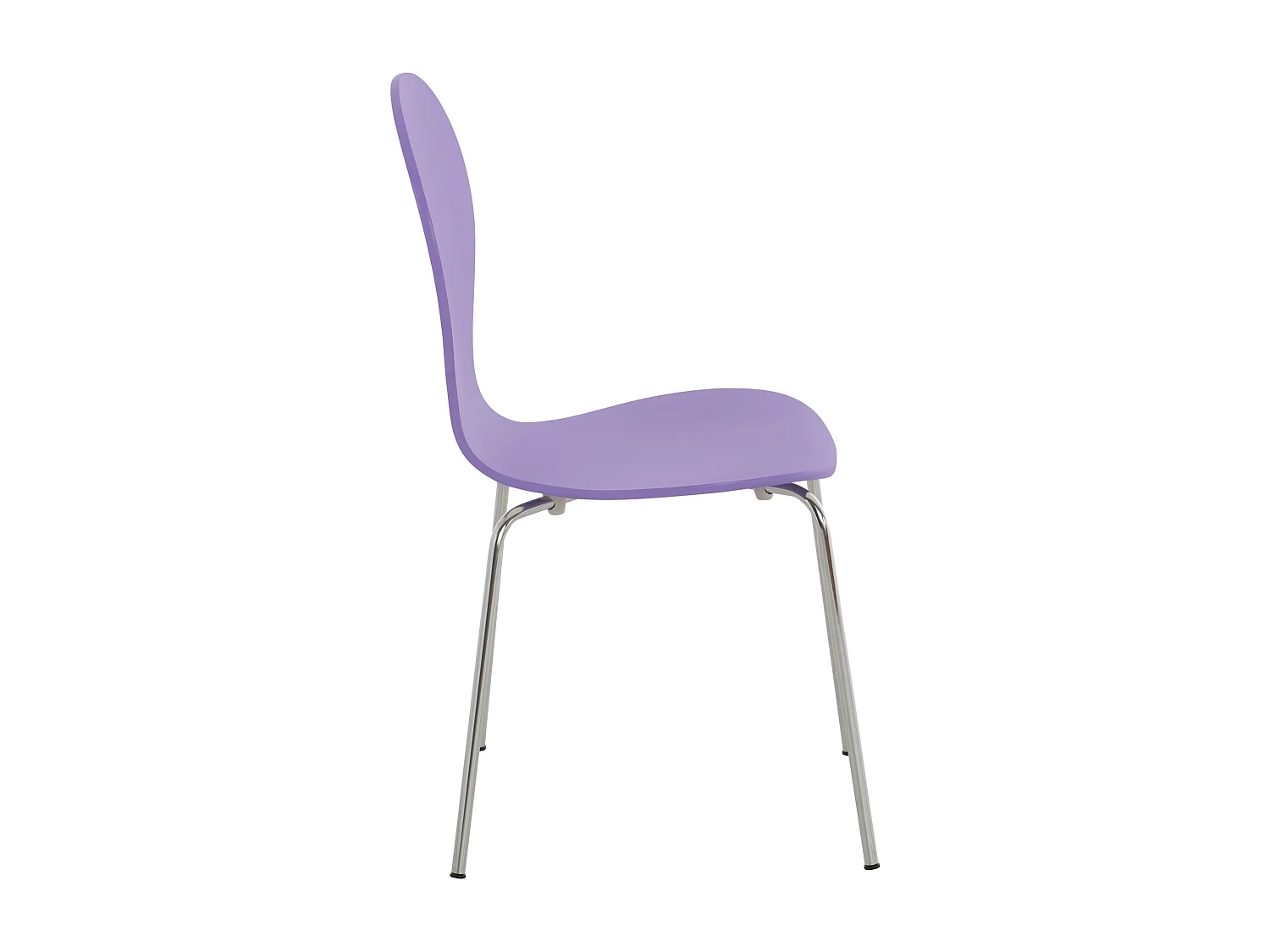 Lot de 4  Chaise de conférence - Bois - Violet - DIEGO