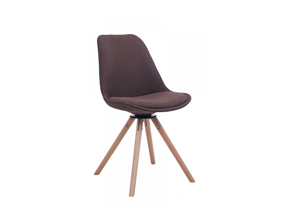 Chaise de conférence - Tissu & Bois - Marron - Troyes