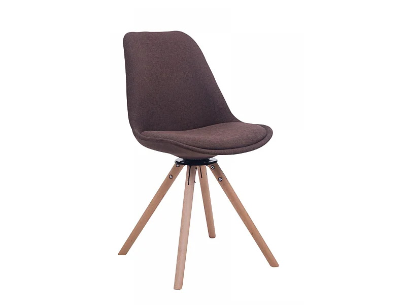 Chaise de conférence - Tissu & Bois - Marron - Troyes
