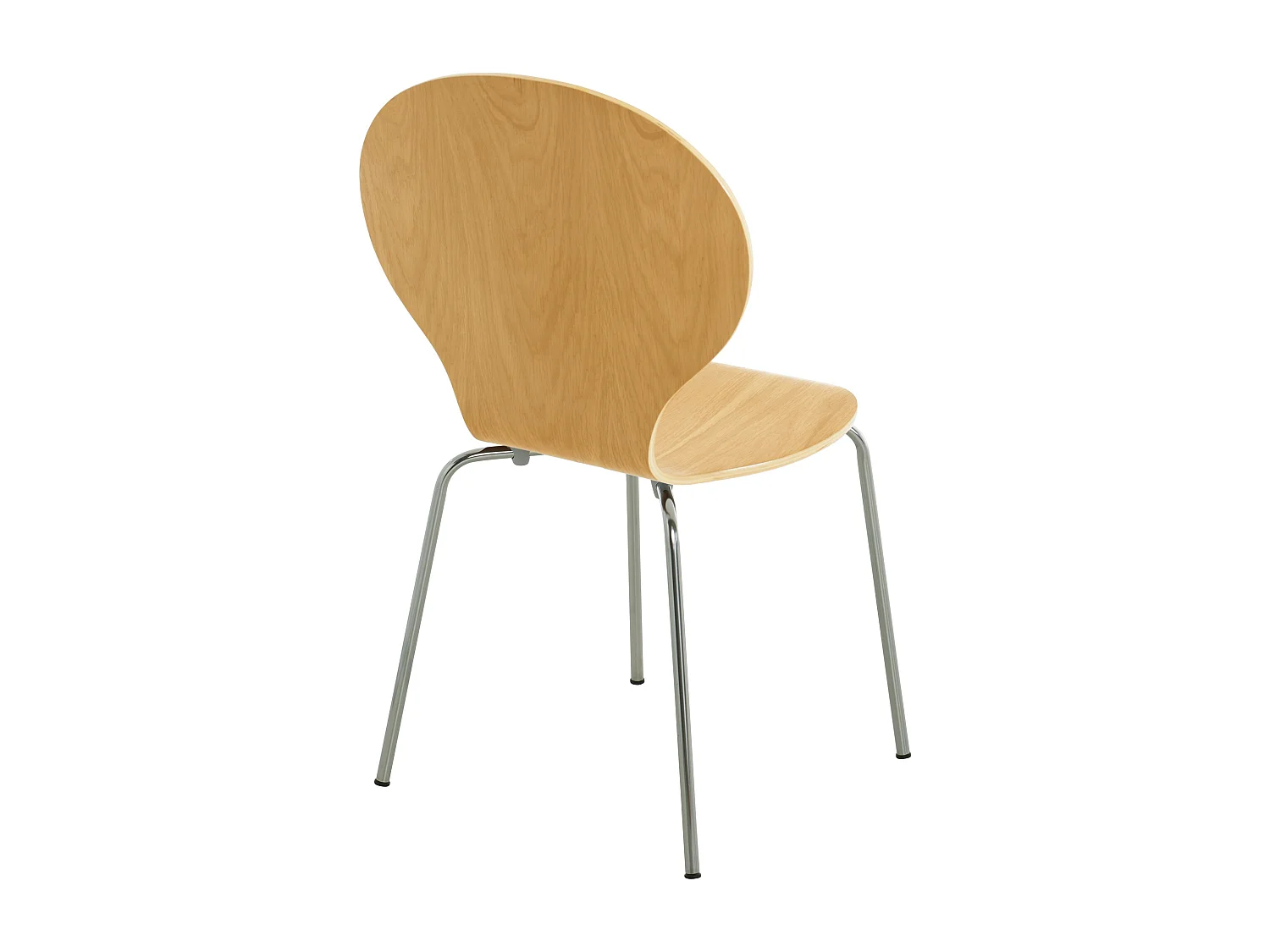 Lot de 8  Chaise de conférence - Bois - Nature - DIEGO