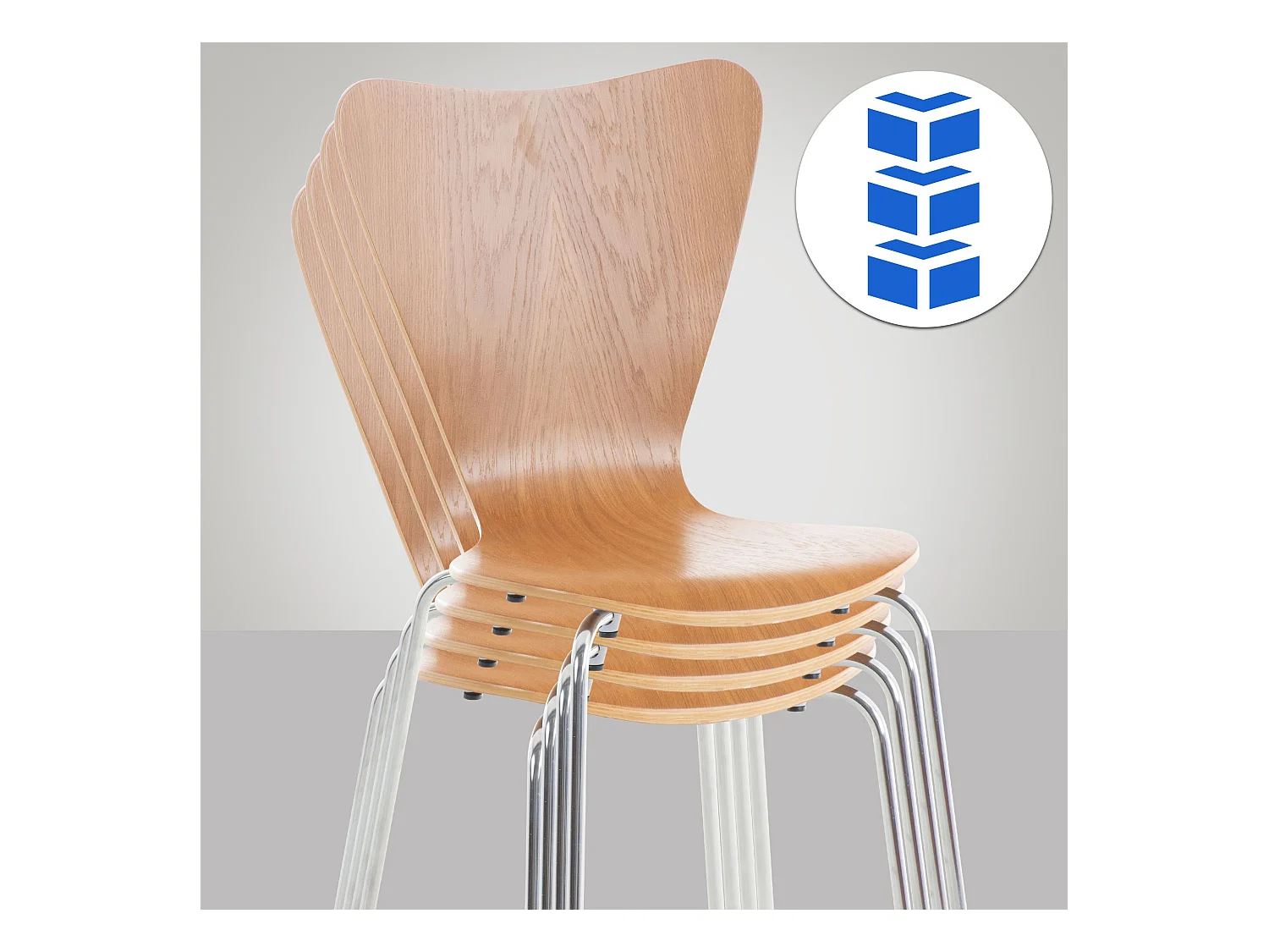 Set van 2  Conferentiestoelen - Hout & antiek - eik - Calisto