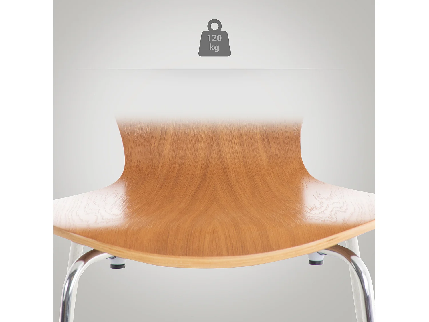 Chaise de conférence - Bois & Blanc - Chêne - Calisto