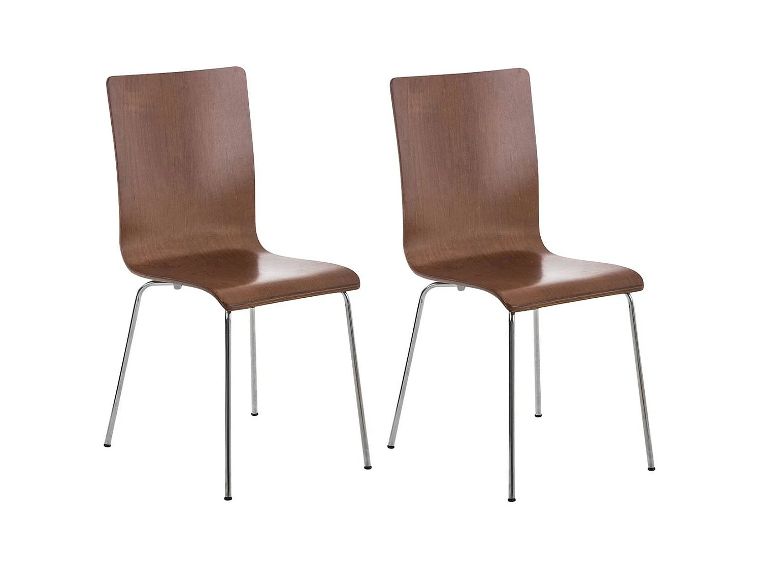 Lot de 2  Chaise de conférence - Bois & Antique - Marron - PEPE