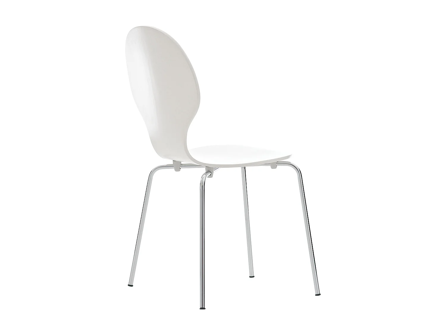 Set van 2  Conferentiestoelen - Hout - wit - DIEGO