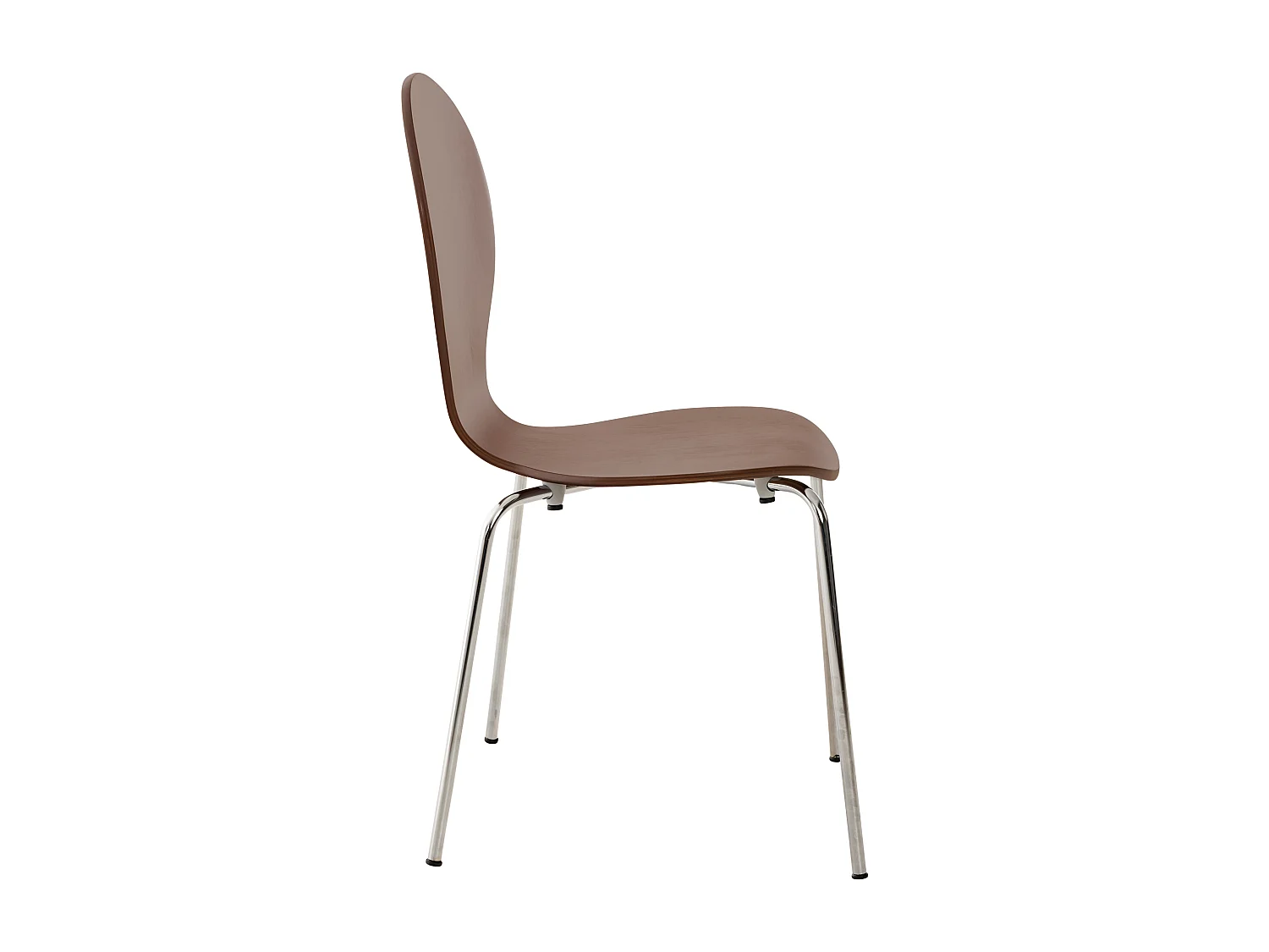Lot de 2  Chaise de conférence - Bois - Marron - DIEGO
