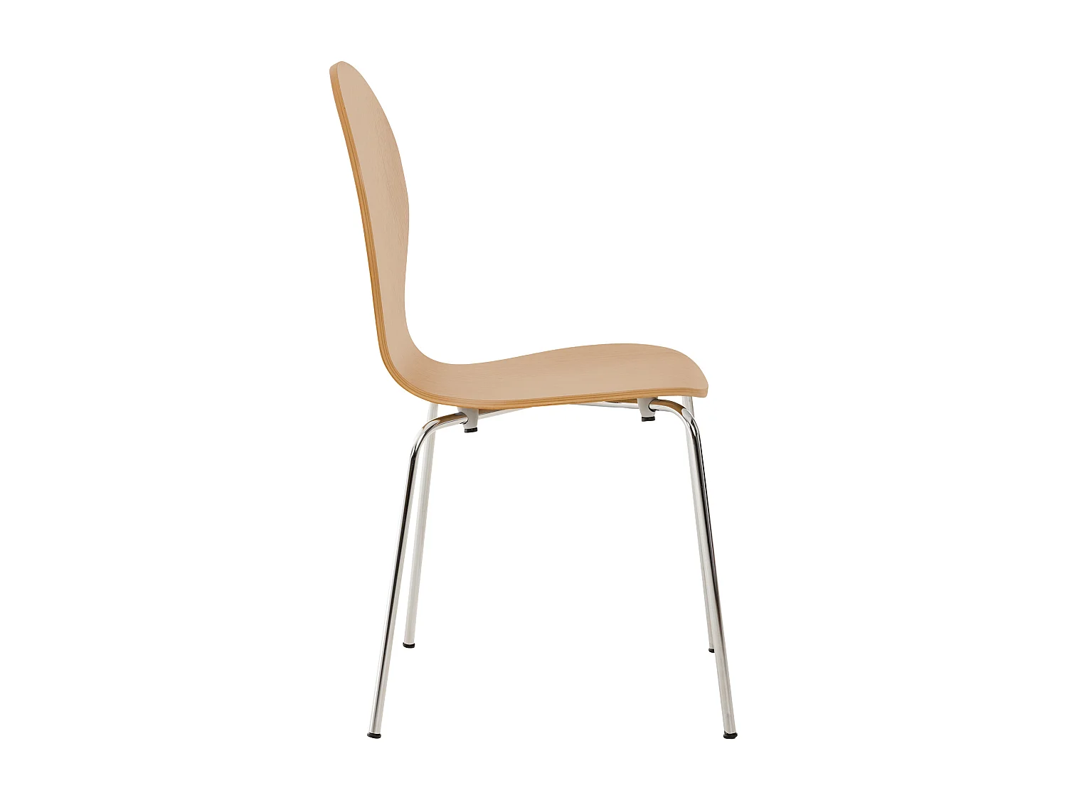 Set van 4  Conferentiestoelen - Hout & roestvrij staal - eik - DIEGO