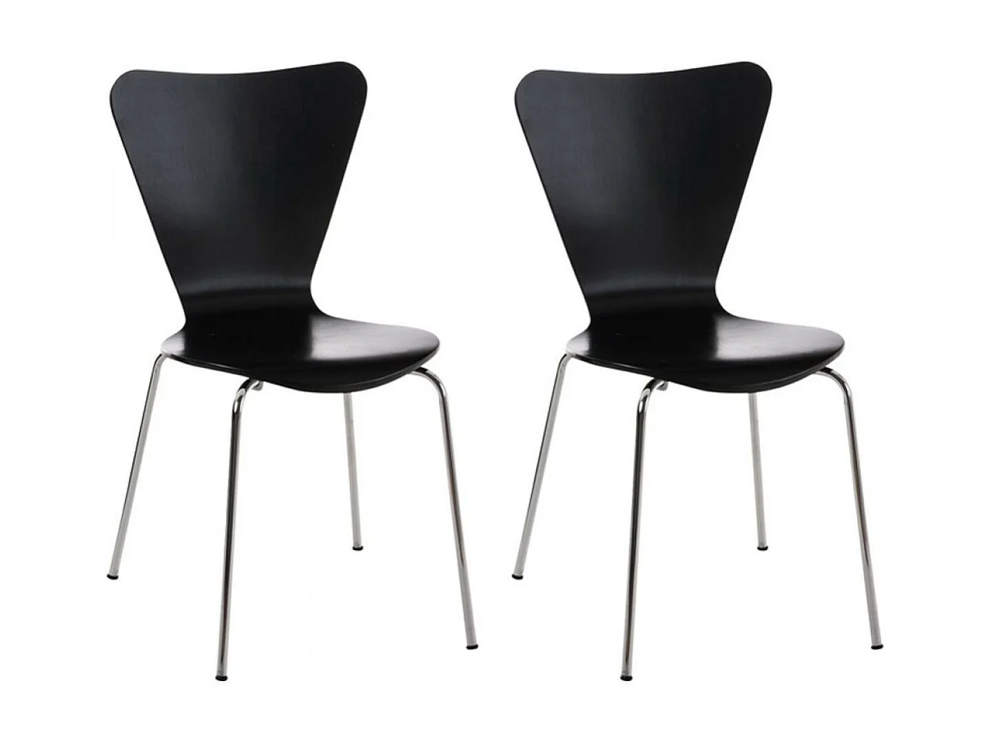 Set van 2  Conferentiestoelen - Hout - zwart - Calisto