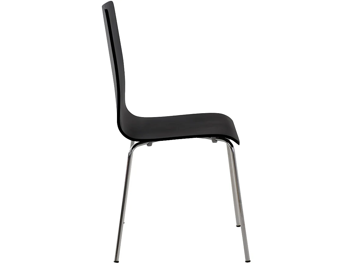 Lot de 4  Chaise de conférence - Bois & Nature - Noir - PEPE