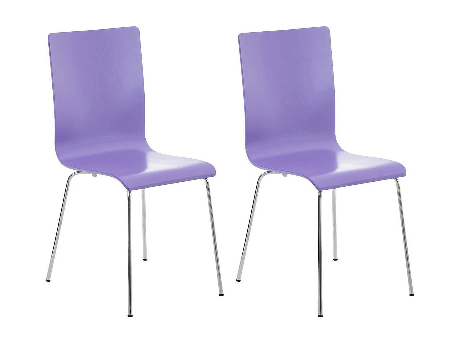 Lot de 2  Chaise de conférence - Bois & Antique - Violet - PEPE