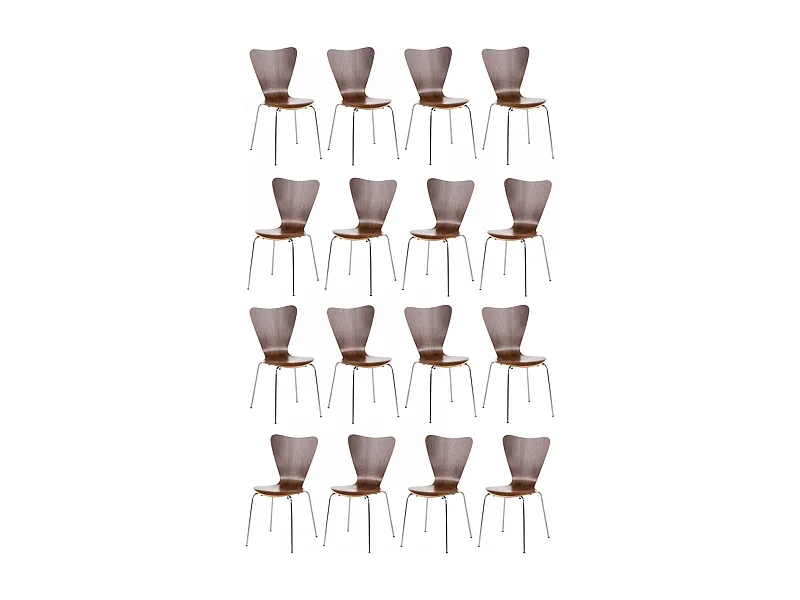 Lot de 16  Chaise de conférence - Bois & Antique - Noyer - Calisto