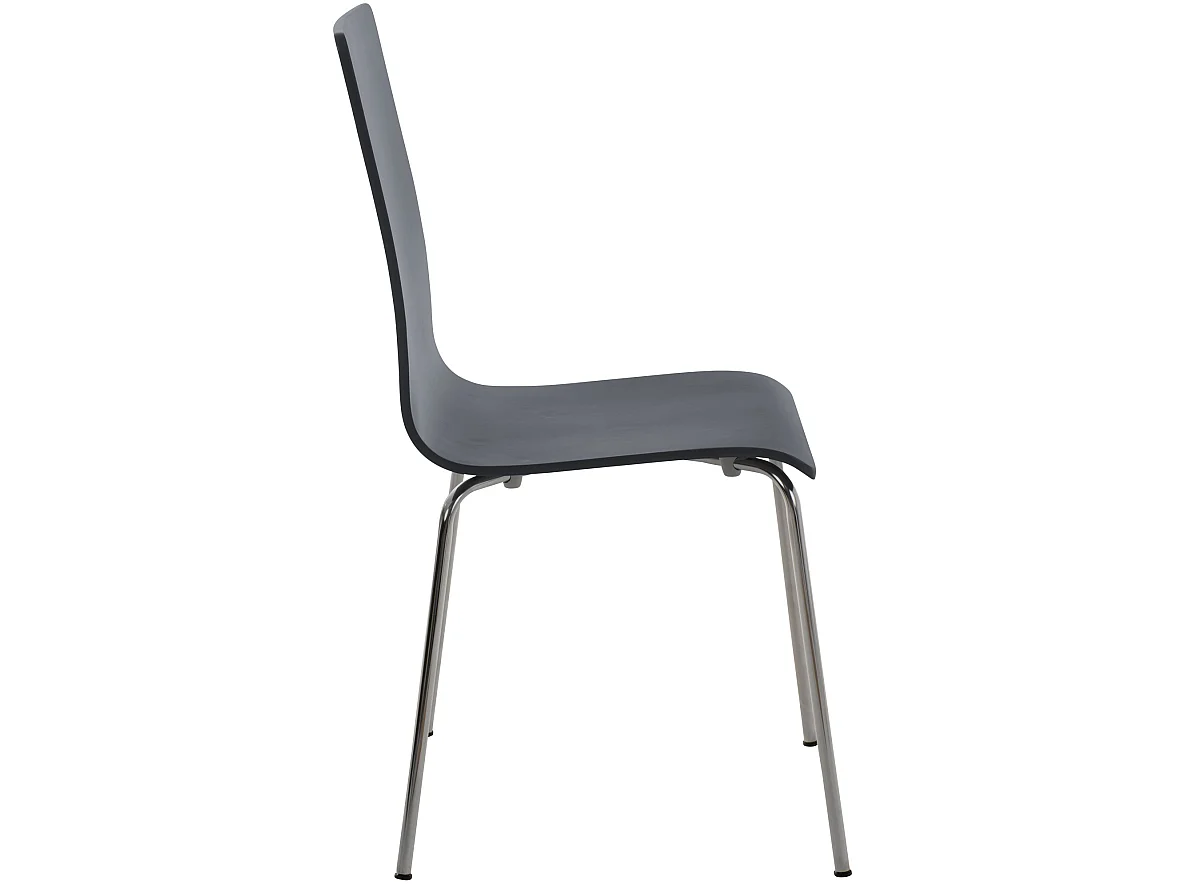 Lot de 4  Chaise de conférence - Bois & Nature - Gris - PEPE
