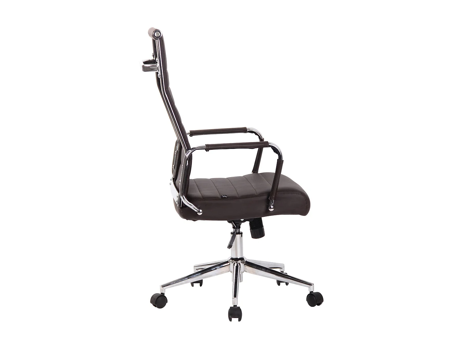 Chaise de bureau - Similicuir & Noir - Marron - Kolumbus