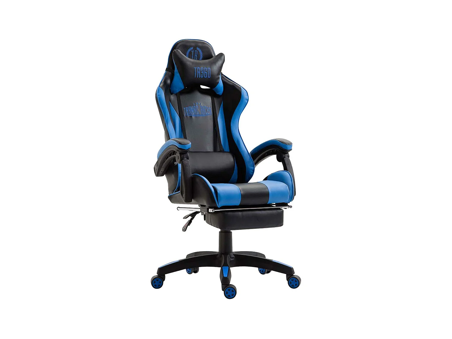 Chaise de bureau - Similicuir & Plastique - Noir / Bleu - Ignite