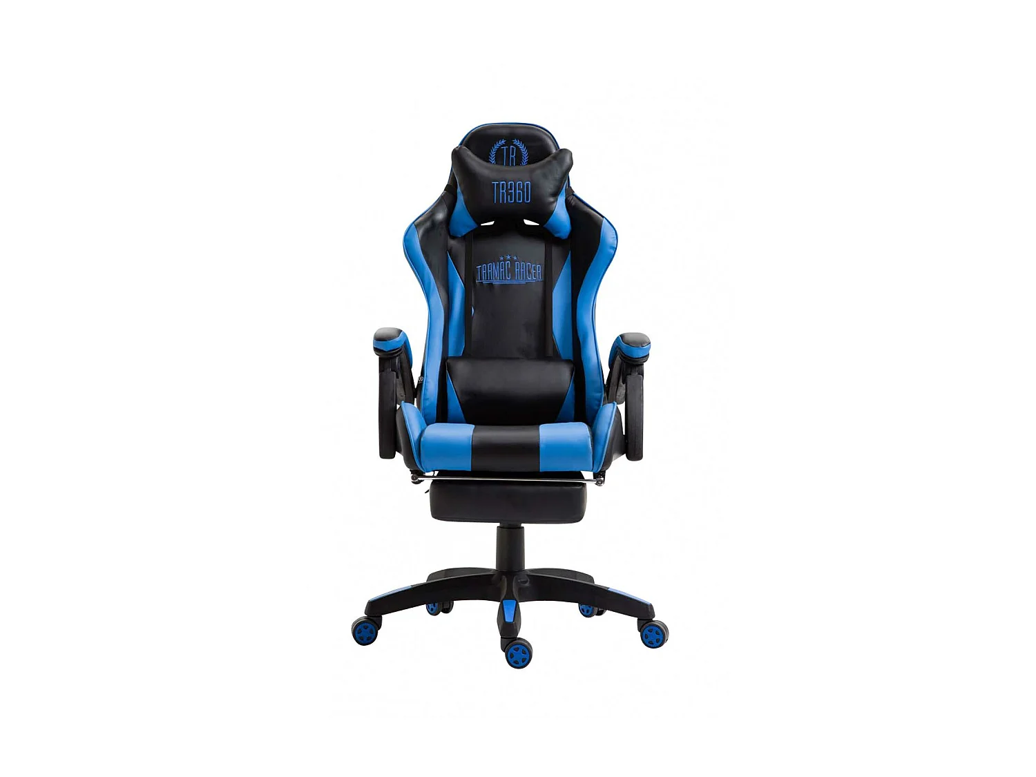 Chaise de bureau - Similicuir & Plastique - Noir / Bleu - Ignite